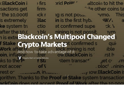 Blackcoin’s Multipool Changed Crypto Markets