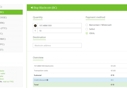 Buy Blackcoin with Anycoin Direct